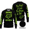 ZERO FOX GIVEN – TOO FAST TO LIVE TOO YOUNG TO DIE – FOX RACING – BLACK NEON - SWEATER UGLY