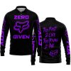 ZERO FOX GIVEN – TOO FAST TO LIVE TOO YOUNG TO DIE – FOX RACING – BLACK PURPLE - LONG SLEEVE POLO SHIRT