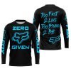 ZERO FOX GIVEN – TOO FAST TO LIVE TOO YOUNG TO DIE – FOX RACING – BLACK SKY BLUE - JERSEY