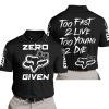 ZERO FOX GIVEN – TOO FAST TO LIVE TOO YOUNG TO DIE – FOX RACING GIRL – BLACK - POLO SHIRT