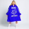 ZERO FOX GIVEN – TOO FAST TO LIVE TOO YOUNG TO DIE – FOX RACING GIRL – BLUE - OODIE BLANKET HOODIE