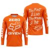 ZERO FOX GIVEN – TOO FAST TO LIVE TOO YOUNG TO DIE – FOX RACING GIRL – ORANGE - JERSEY