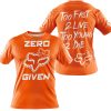 ZERO FOX GIVEN – TOO FAST TO LIVE TOO YOUNG TO DIE – FOX RACING GIRL – ORANGE - T-SHIRT
