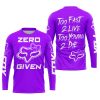 ZERO FOX GIVEN – TOO FAST TO LIVE TOO YOUNG TO DIE – FOX RACING GIRL – PURPLE- JERSEY