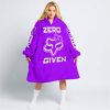 ZERO FOX GIVEN – TOO FAST TO LIVE TOO YOUNG TO DIE – FOX RACING GIRL – PURPLE - OODIE BLANKET HOODIE