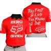 ZERO FOX GIVEN – TOO FAST TO LIVE TOO YOUNG TO DIE – FOX RACING GIRL – RED - POLO SHIRT