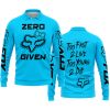 ZERO FOX GIVEN – TOO FAST TO LIVE TOO YOUNG TO DIE – FOX RACING GIRL – SKY BLUE - LONG SLEEVE POLO SHIRT