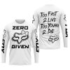 ZERO FOX GIVEN – TOO FAST TO LIVE TOO YOUNG TO DIE – FOX RACING GIRL – WHITE - JERSEY
