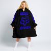 ZERO FOX GIVEN – TOO FAST TO LIVE TOO YOUNG TO DIE – FOX RACING GIRL – BLACK BLUE - OODIE BLANKET HOODIE