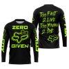 ZERO FOX GIVEN – TOO FAST TO LIVE TOO YOUNG TO DIE – FOX RACING GIRL – BLACK NEON - JERSEY