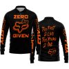 ZERO FOX GIVEN – TOO FAST TO LIVE TOO YOUNG TO DIE – FOX RACING GIRL – BLACK ORANGE - LONG SLEEVE POLO SHIRT