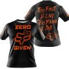ZERO FOX GIVEN – TOO FAST TO LIVE TOO YOUNG TO DIE – FOX RACING GIRL – BLACK ORANGE - T-SHIRT