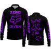 ZERO FOX GIVEN – TOO FAST TO LIVE TOO YOUNG TO DIE – FOX RACING GIRL – BLACK PURPLE - LONG SLEEVE POLO SHIRT