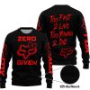 ZERO FOX GIVEN – TOO FAST TO LIVE TOO YOUNG TO DIE – FOX RACING GIRL – BLACK RED - SWEATER UGLY