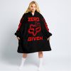 ZERO FOX GIVEN – TOO FAST TO LIVE TOO YOUNG TO DIE – FOX RACING GIRL – BLACK RED - OODIE BLANKET HOODIE