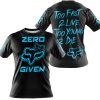 ZERO FOX GIVEN – TOO FAST TO LIVE TOO YOUNG TO DIE – FOX RACING GIRL – BLACK SKY BLUE - T-SHIRT