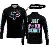 JUST FCKN SEND IT – FOX RACING GIRL – BLACK - LONG SLEEVE POLO SHIRT