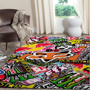 Fox racing dirtbike race rug, Fox racing championship rug, Fox racing dirt bike rug