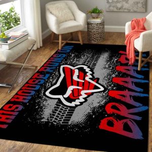 Fox racing motocross track rug, Fox racing dirt bike track rug, Fox racing tire track rug