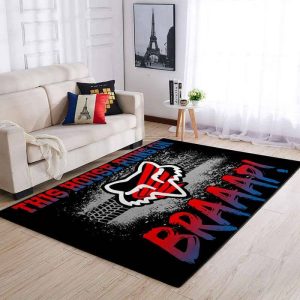 Fox racing motocross track rug, Fox racing dirt bike track rug, Fox racing tire track rug
