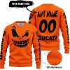HALLOWEEN – CUSTOM NAME – DUCATI – ORANGE - SWEATER UGLY
