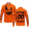 HALLOWEEN – CUSTOM NAME – RED BULL – ORANGE - LONG SLEEVE POLO SHIRT