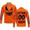 HALLOWEEN – CUSTOM NAME – YAMAHA – ORANGE - LONG SLEEVE POLO SHIRT