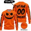 HALLOWEEN V1 – CUSTOM NAME – DUCATI – ORANGE - SWEATER UGLY