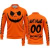 HALLOWEEN V1 – CUSTOM NAME – HONDA – ORANGE - LONG SLEEVE POLO SHIRT