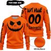 HALLOWEEN V1 – CUSTOM NAME – HUSQVARNA – ORANGE - SWEATER UGLY