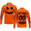 HALLOWEEN V1 – CUSTOM NAME – ROCKSTAR ENERGY – ORANGE - LONG SLEEVE POLO SHIRT