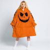 HALLOWEEN V1 – CUSTOM NAME – SEA DOO – ORANGE - OODIE BLANKET HOODIE