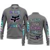 ZERO FOX GIVEN – TOO FAST TO LIVE TOO YOUNG TO DIE – FOX RACING – GREY V1 - LONG SLEEVE POLO SHIRT