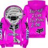 ZERO FOX GIVEN – TOO FAST TO LIVE TOO YOUNG TO DIE – FOX RACING – PINK V1 - FLEECE ZIP HOODIE
