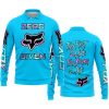 ZERO FOX GIVEN – TOO FAST TO LIVE TOO YOUNG TO DIE – FOX RACING – SKY BLUE V1 - LONG SLEEVE POLO SHIRT