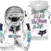 ZERO FOX GIVEN – TOO FAST TO LIVE TOO YOUNG TO DIE – FOX RACING – WHITE V1 - FLEECE ZIP HOODIE