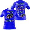 ZERO FOX GIVEN – TOO FAST TO LIVE TOO YOUNG TO DIE – FOX RACING GIRL – BLUE V1 - T-SHIRT