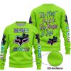 ZERO FOX GIVEN – TOO FAST TO LIVE TOO YOUNG TO DIE – FOX RACING GIRL – GREEN 1 V1 - SWEATER UGLY