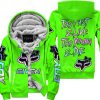 ZERO FOX GIVEN – TOO FAST TO LIVE TOO YOUNG TO DIE – FOX RACING GIRL – GREEN V1 - FLEECE ZIP HOODIE