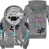 ZERO FOX GIVEN – TOO FAST TO LIVE TOO YOUNG TO DIE – FOX RACING GIRL – GREY V1 - FLEECE ZIP HOODIE