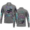 ZERO FOX GIVEN – TOO FAST TO LIVE TOO YOUNG TO DIE – FOX RACING GIRL – GREY V1 - LONG SLEEVE POLO SHIRT