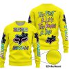 ZERO FOX GIVEN – TOO FAST TO LIVE TOO YOUNG TO DIE – FOX RACING GIRL – YELLOW V1 - SWEATER UGLY