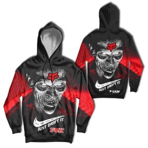 Fox racing black hoodie, Fox racing racing rockstar, Fox racing custom dirt bike racing jersey