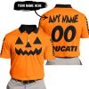 HALLOWEEN V2 – CUSTOM NAME – DUCATI – ORANGE - POLO SHIRT