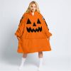 HALLOWEEN V2 – CUSTOM NAME – SEA DOO – ORANGE - OODIE BLANKET HOODIE