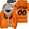 HALLOWEEN V3 – CUSTOM NAME – ALPINESTARS – ORANGE - FLEECE ZIP HOODIE