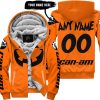 HALLOWEEN V3 – CUSTOM NAME – CAN AM – ORANGE - FLEECE ZIP HOODIE