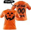 HALLOWEEN V3 – CUSTOM NAME – FOX RACING – ORANGE - T-SHIRT