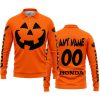 HALLOWEEN V3 – CUSTOM NAME – HONDA – ORANGE - LONG SLEEVE POLO SHIRT