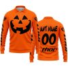 HALLOWEEN V3 – CUSTOM NAME – THOR RACING – ORANGE - LONG SLEEVE POLO SHIRT